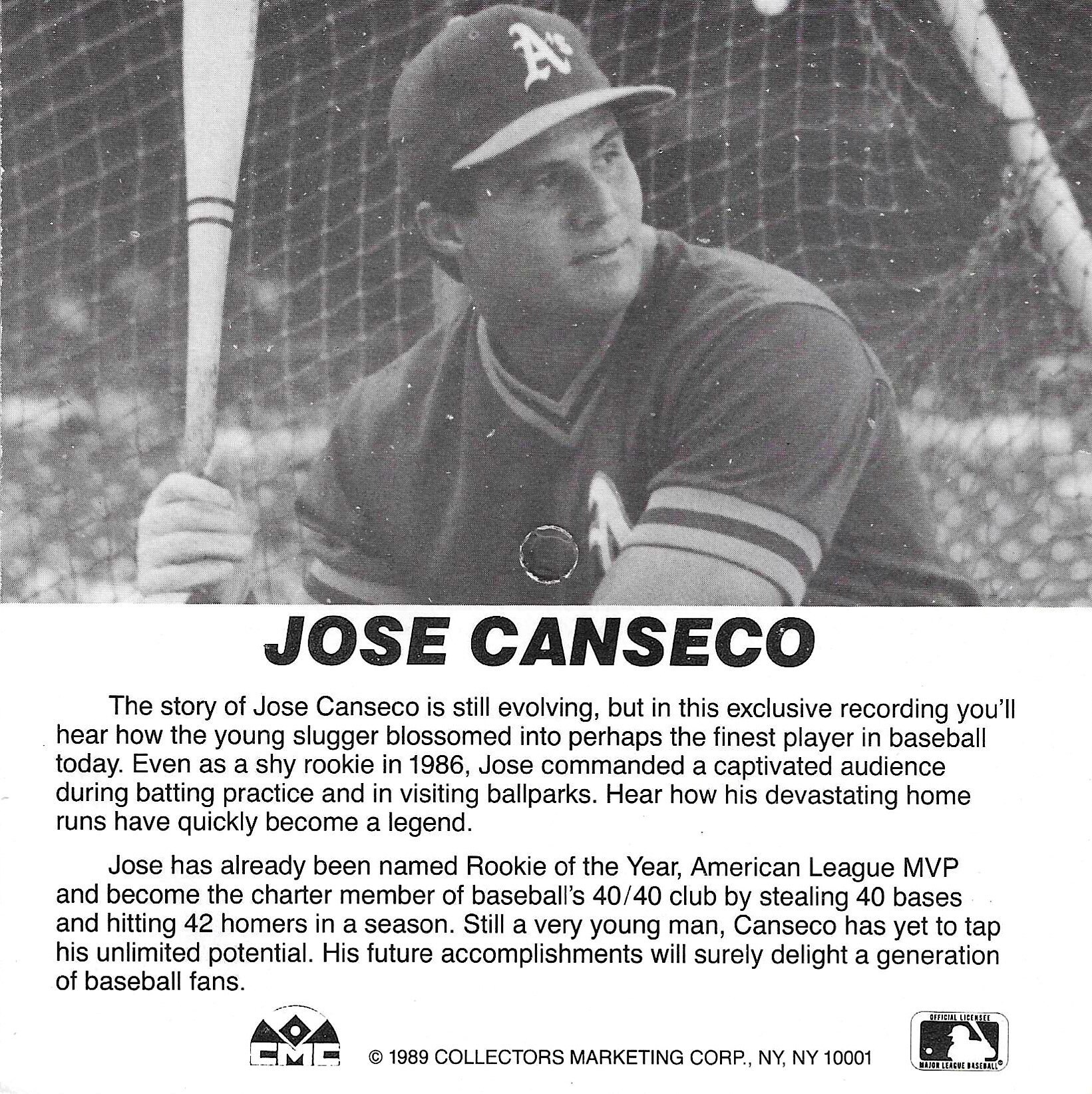 Jose Canseco Oakland A's Signed 5.5x5.5 Talking Baseball - Etsy