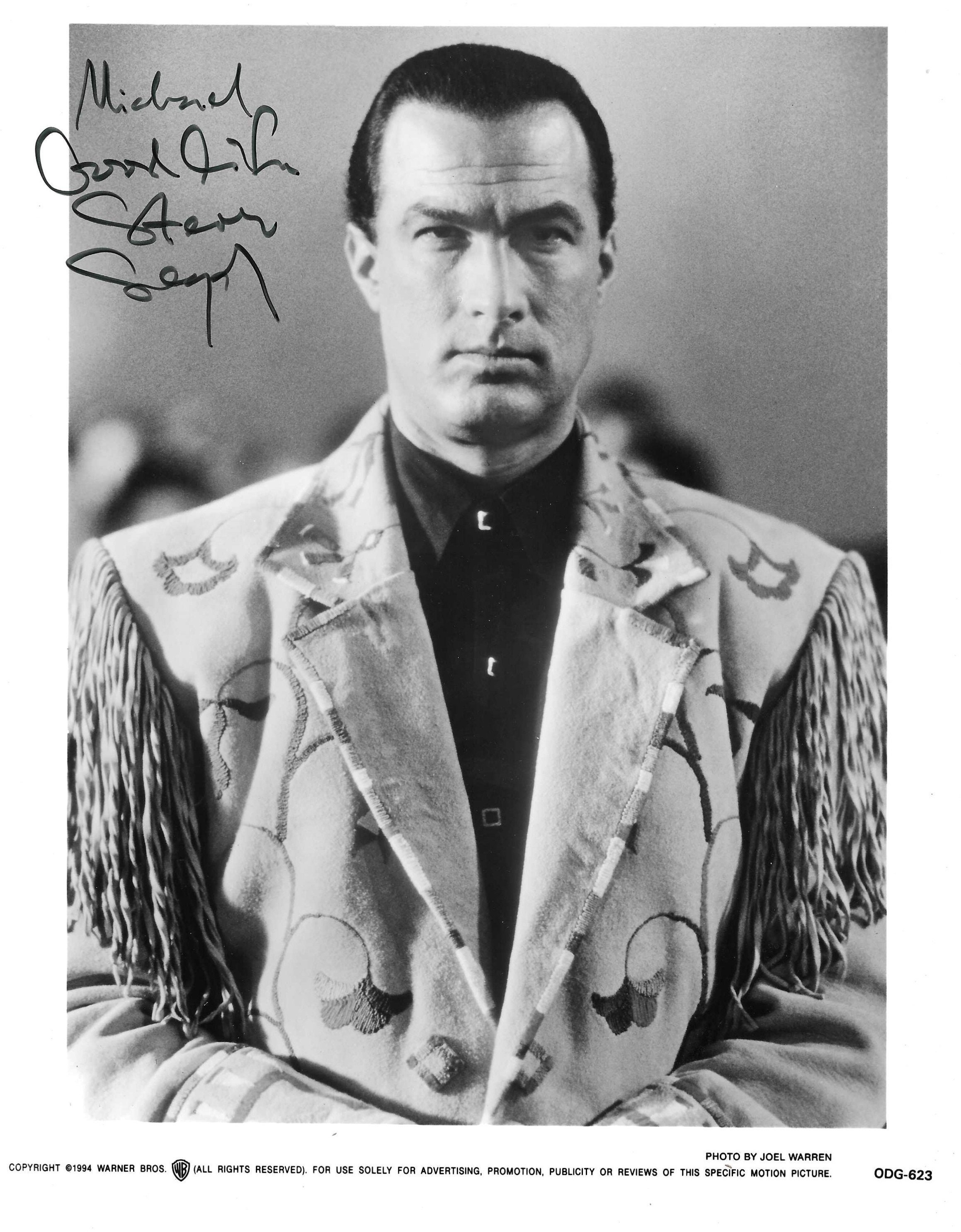 Steven Seagal under siege SIGNED AUTOGRAPHED 10" X 8" REPRODUCTION PHOTO PRINT 