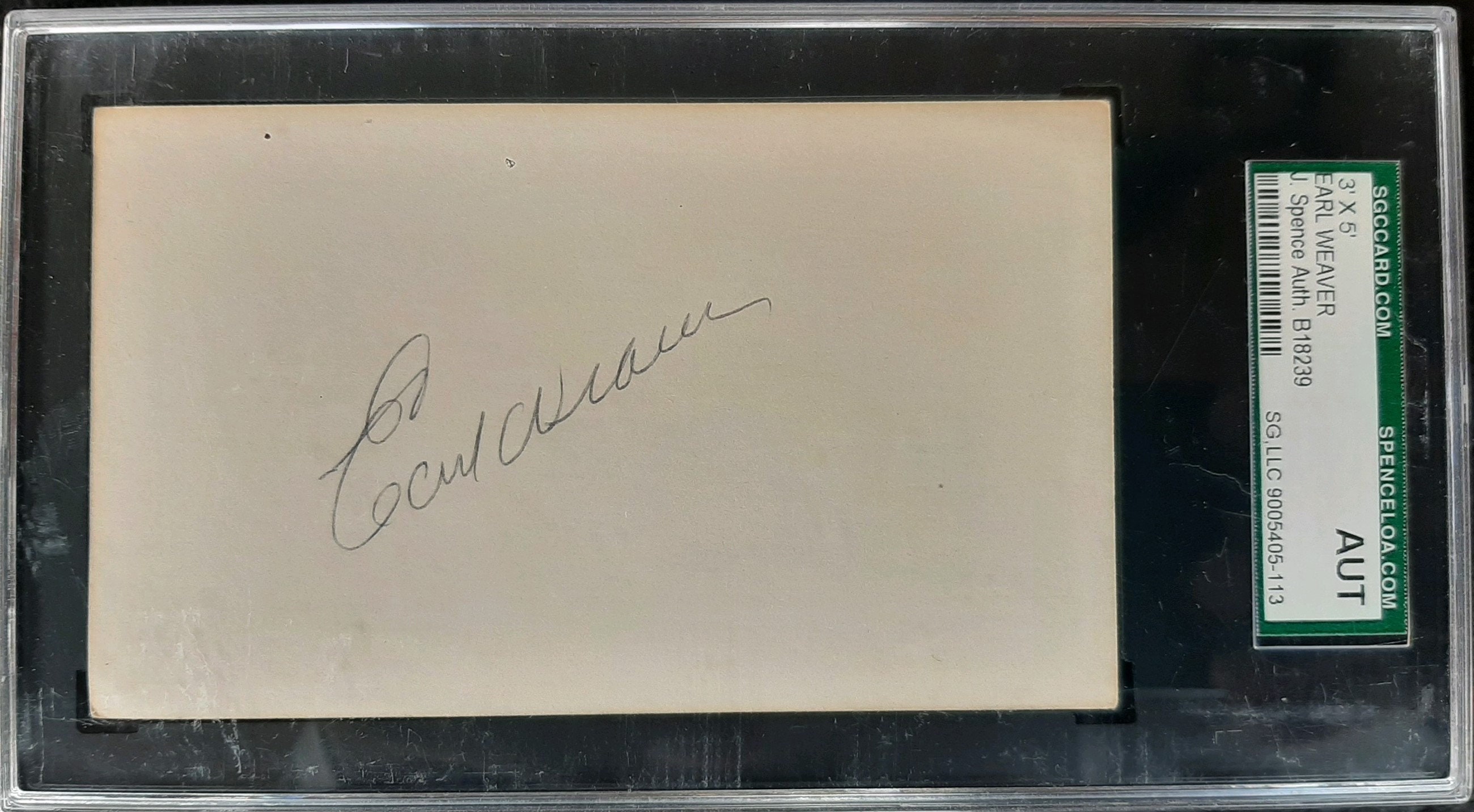 Earl Weaver Signed 3x5 Index Card JSA Authentication - Etsy Israel