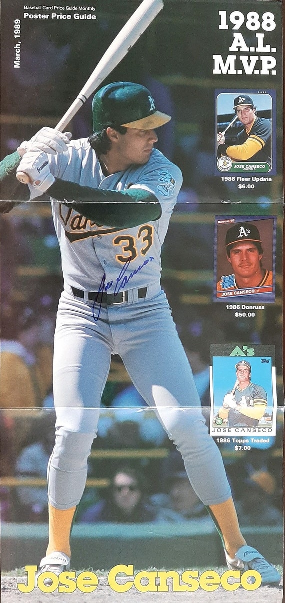 Jose Canseco, Signed 1988 A.L. M.V.P. 10.75x23 Fold Out Poster