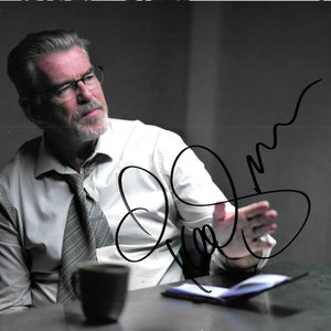 Pierce Brosnan, Spinning Man, Signed 8x10 Photograph