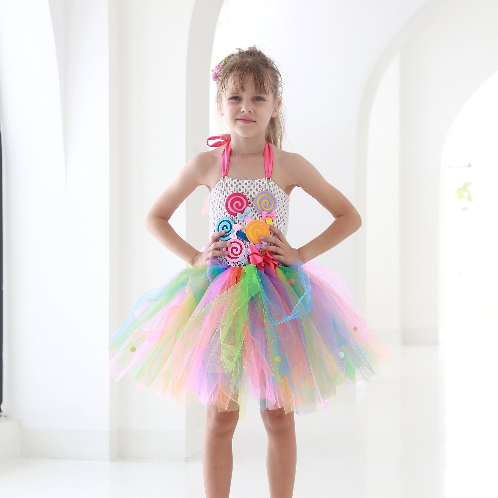Colorful Lollipop Girls Tutu Dress/Kids Birthday Costume/Candy Etsy