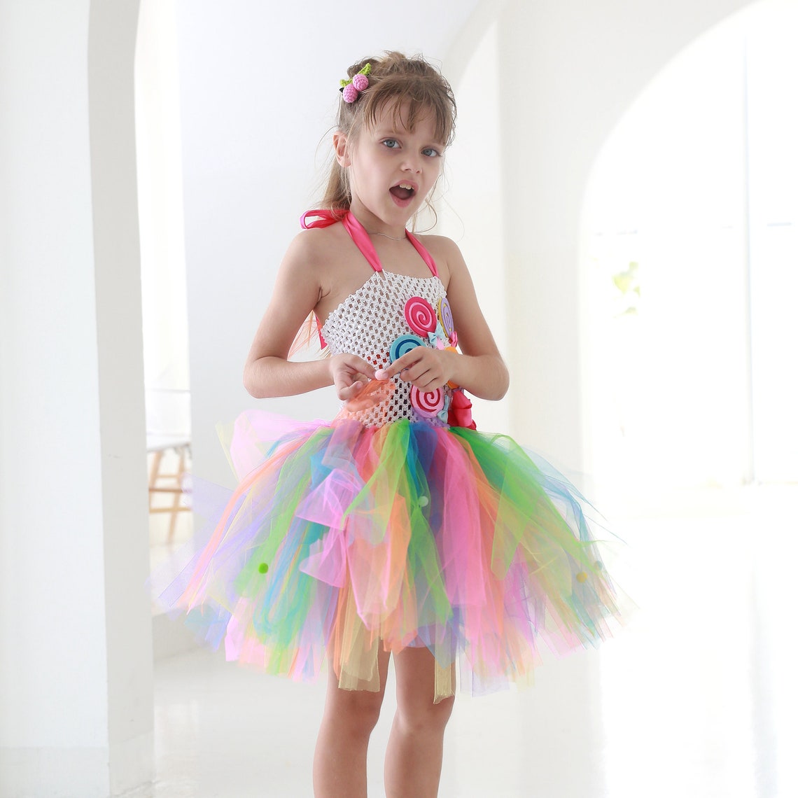 Colorful Lollipop Girls Tutu Dress/Kids Birthday Costume/Candy Etsy