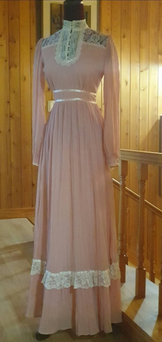 Gunnesax dress, pink gunne sax, 70s vintage gunne… - image 5