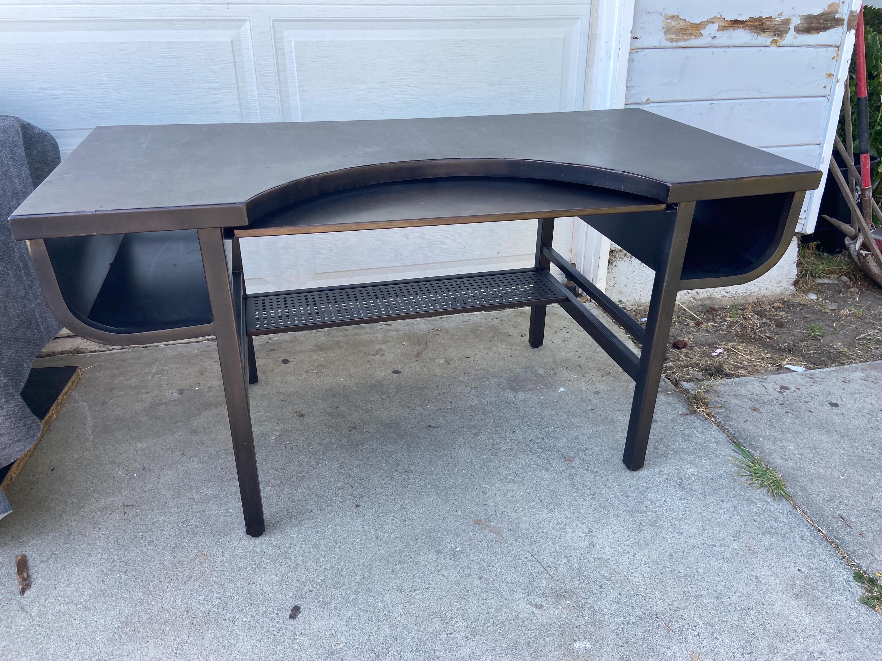 Restoration Hardware French Factory Industrial Metal Desk With