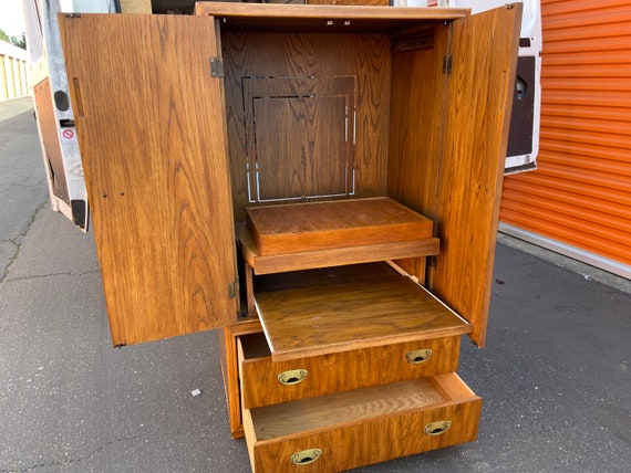 Vintage Drexel Heritage Tv Stand Armoire Storage Cabinet - Etsy
