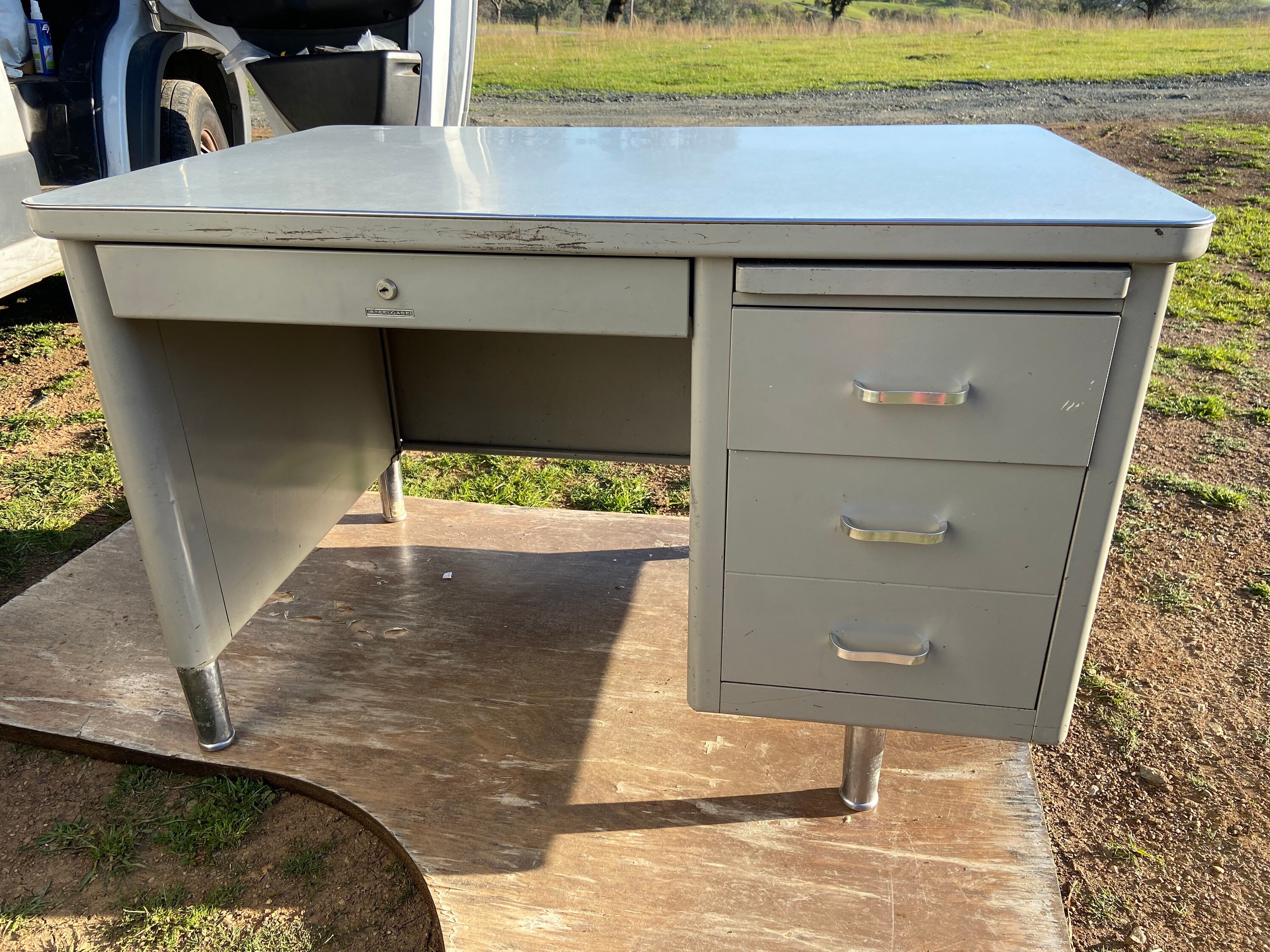 Mid century cheap tanker desk