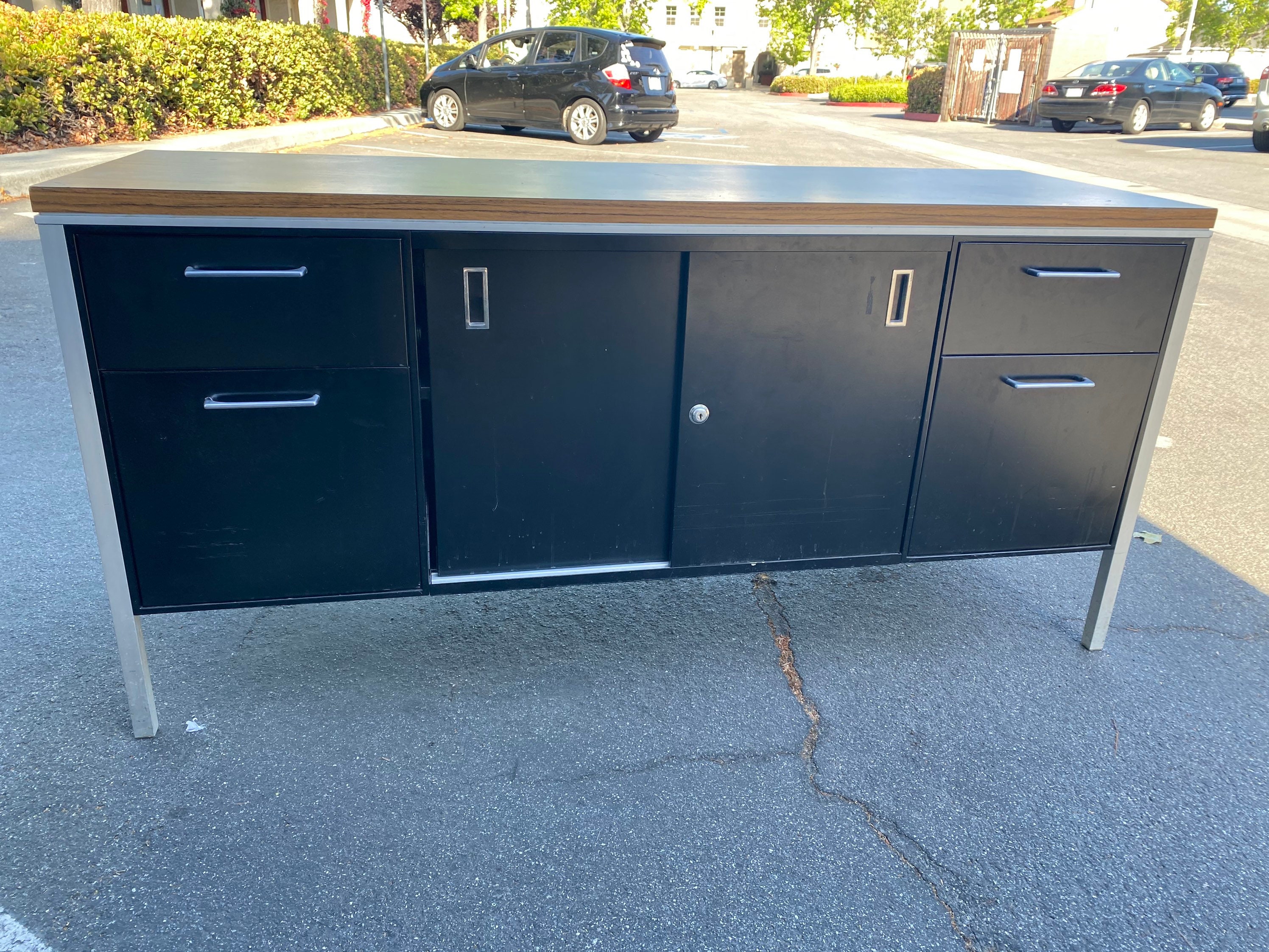 Steelcase credenza de metal vintage Etsy
