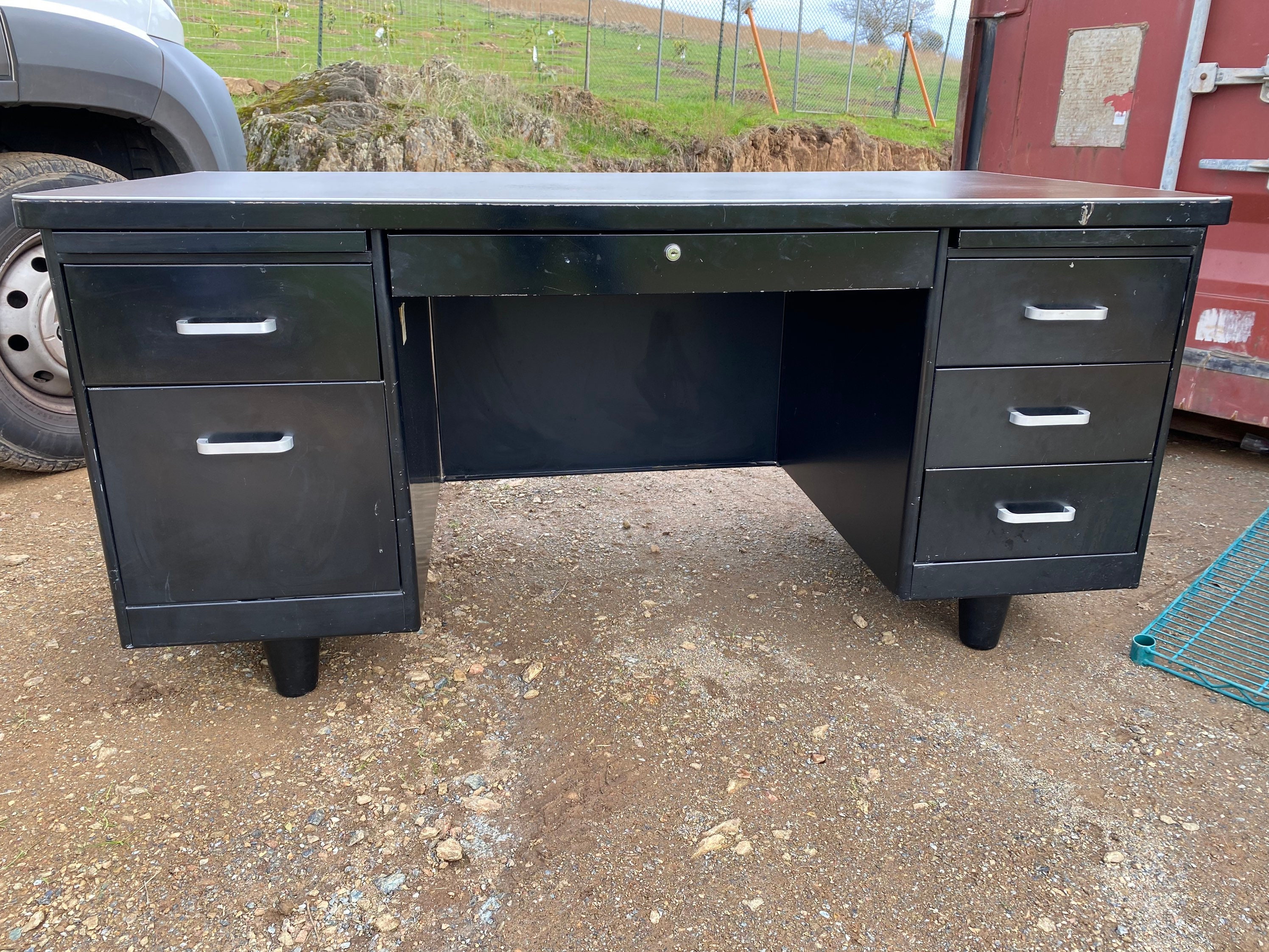 Old metal desk deals