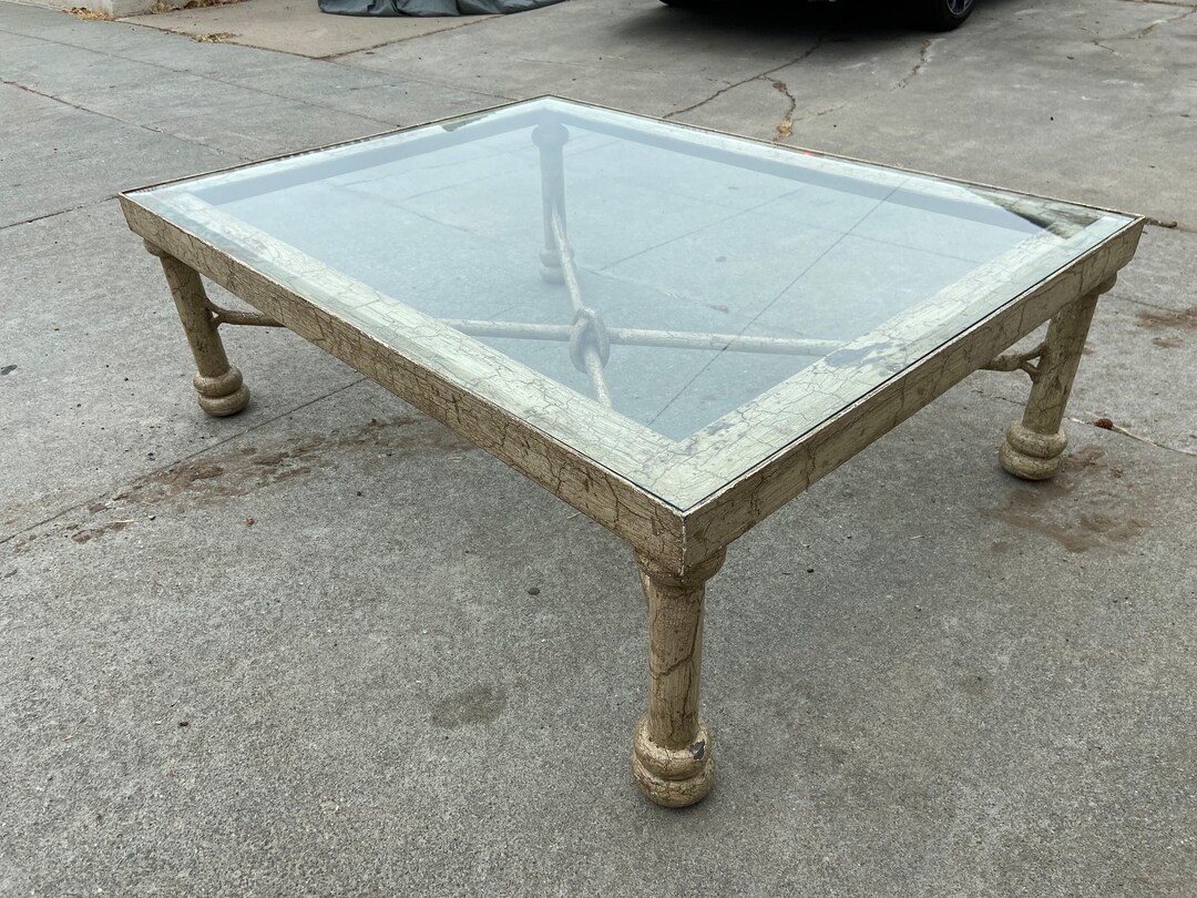 Vintage Rustic Metal Coffee Table Etsy