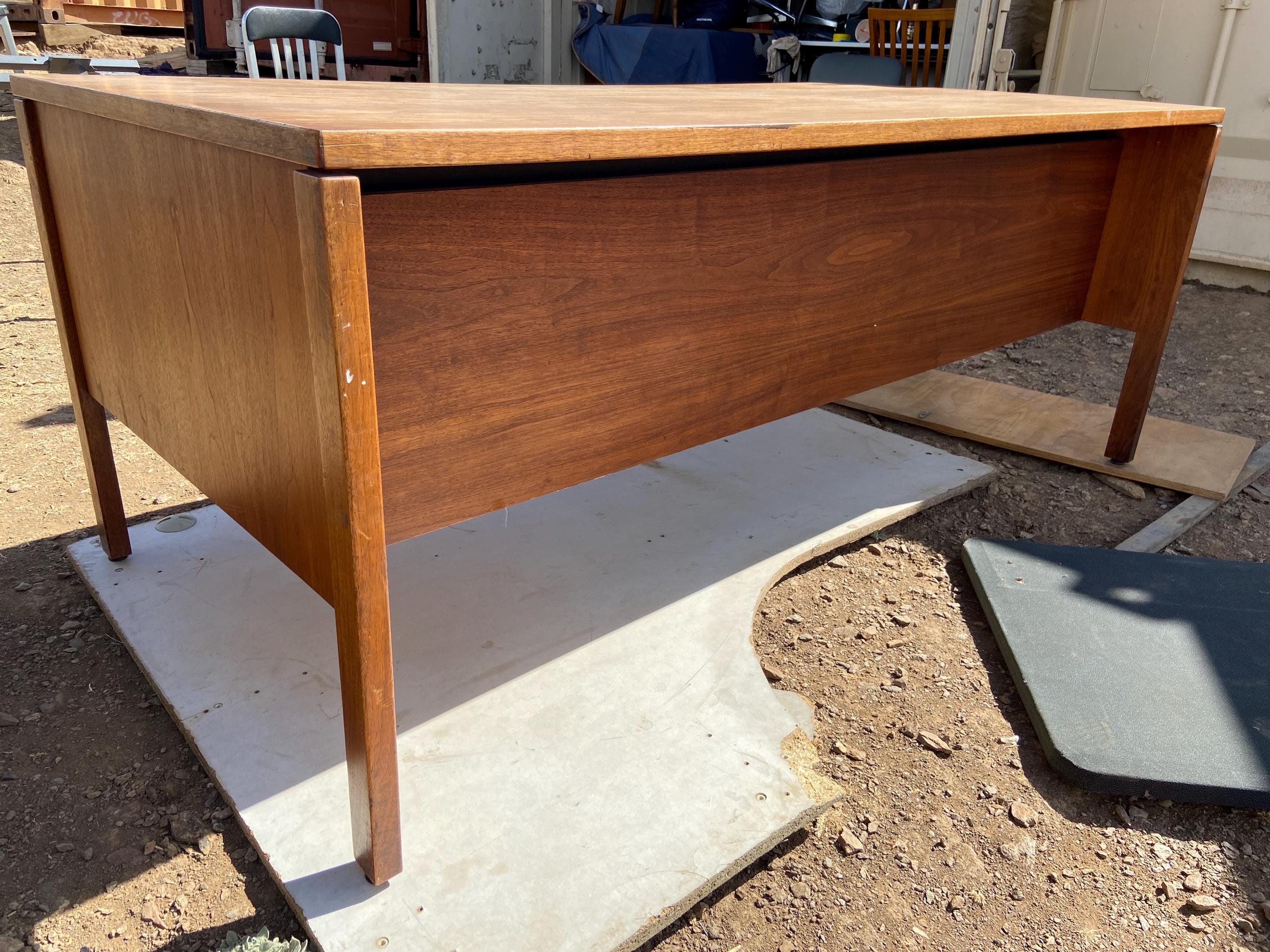 Vintage Mid Century Modern Jens Risom Executive Walnut Desk - Etsy