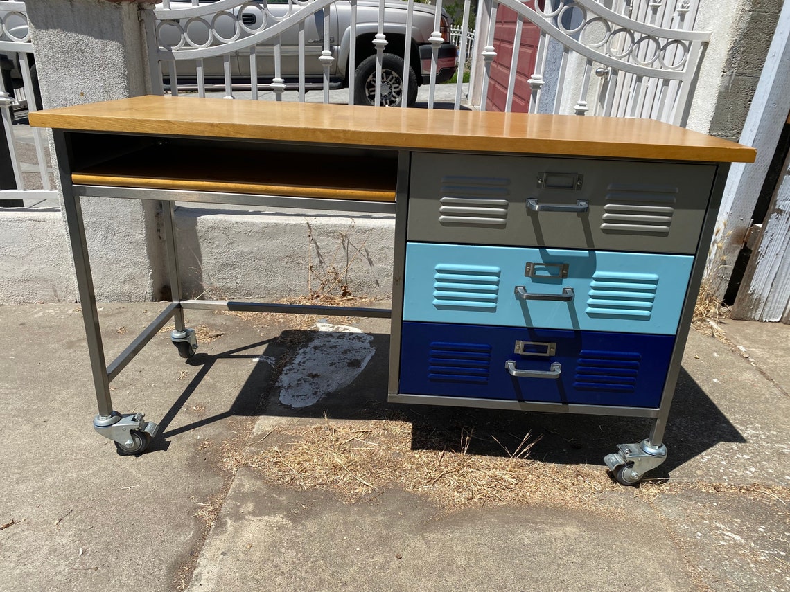 Pottery Barn Locker Office Desk Etsy