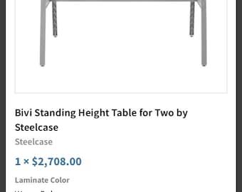 Steelcase turnstone Bivi sit standing two way for 6 office desks