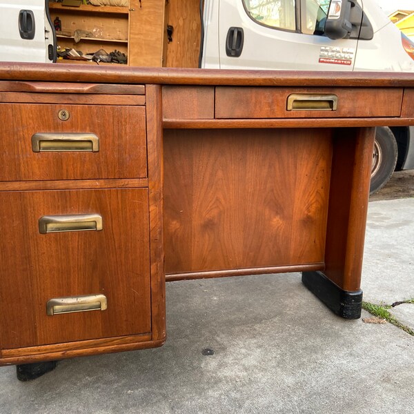 Mid Century Desk Etsy