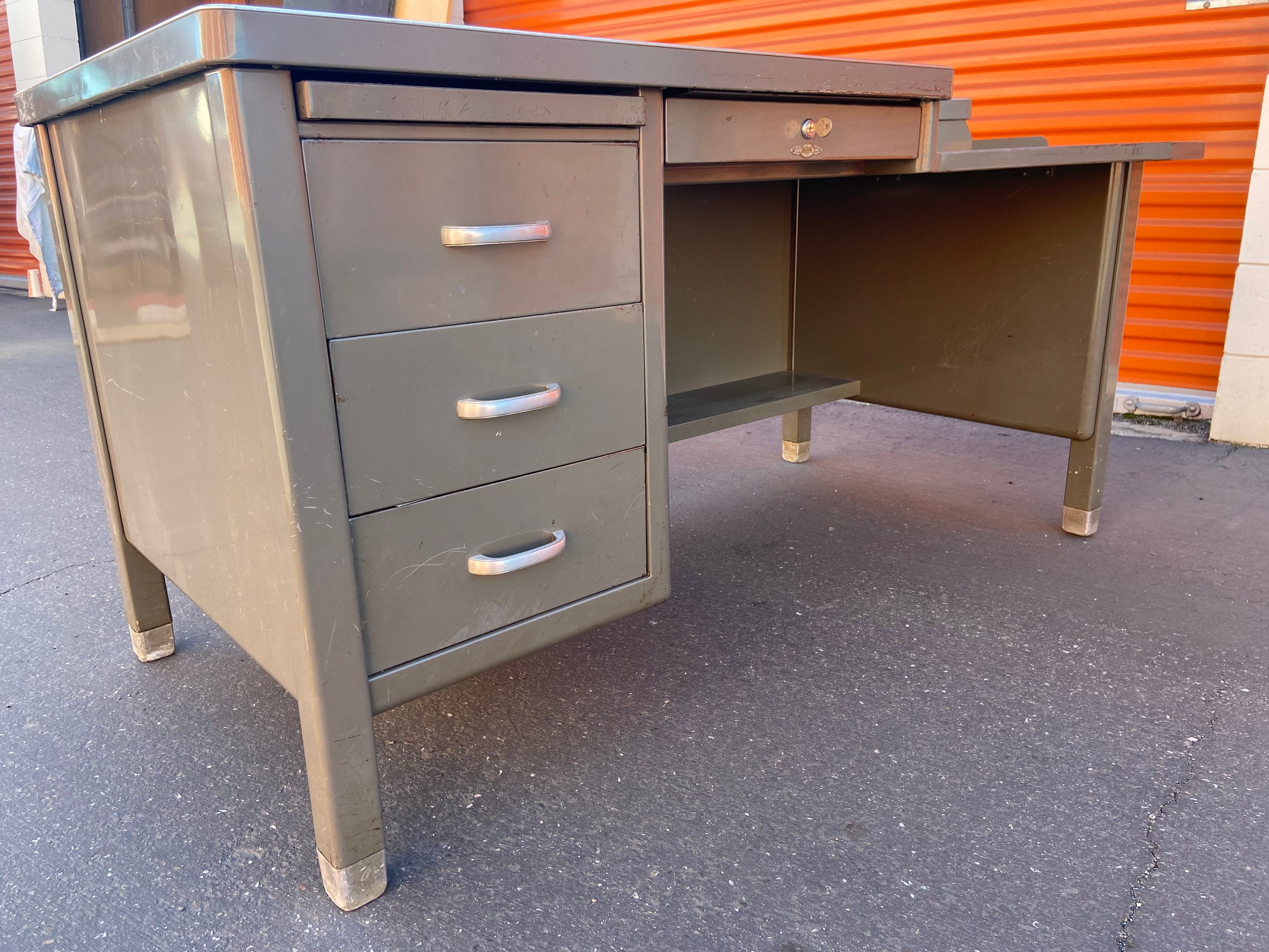 Vintage Art Metal Tanker Desk Etsy