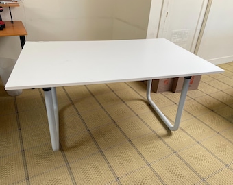 Spacecom vintage mid century modern tubular adjustable height drafting table desk