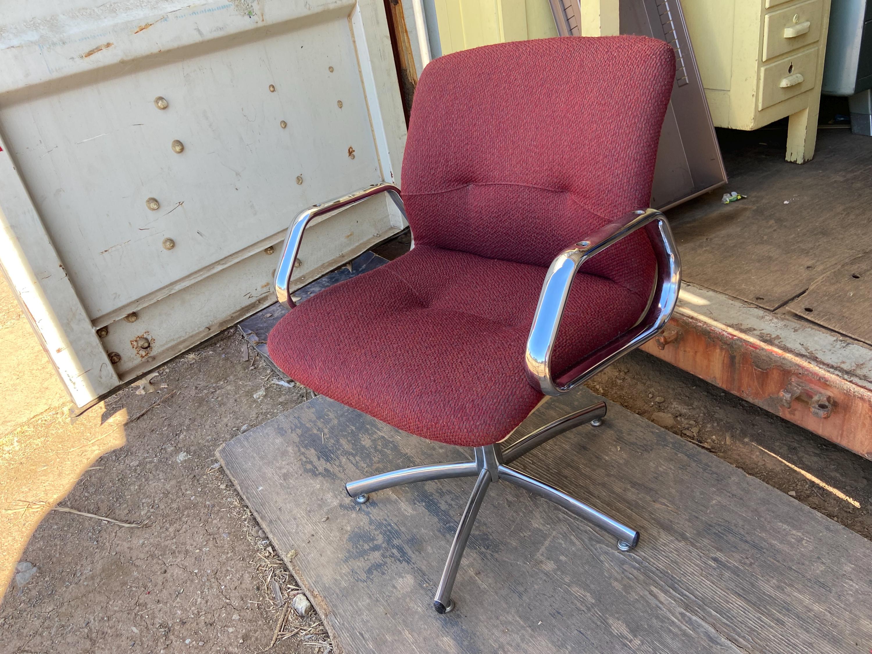 Vintage Steelcase 454 Desk Chrome Swivel Chair - Etsy