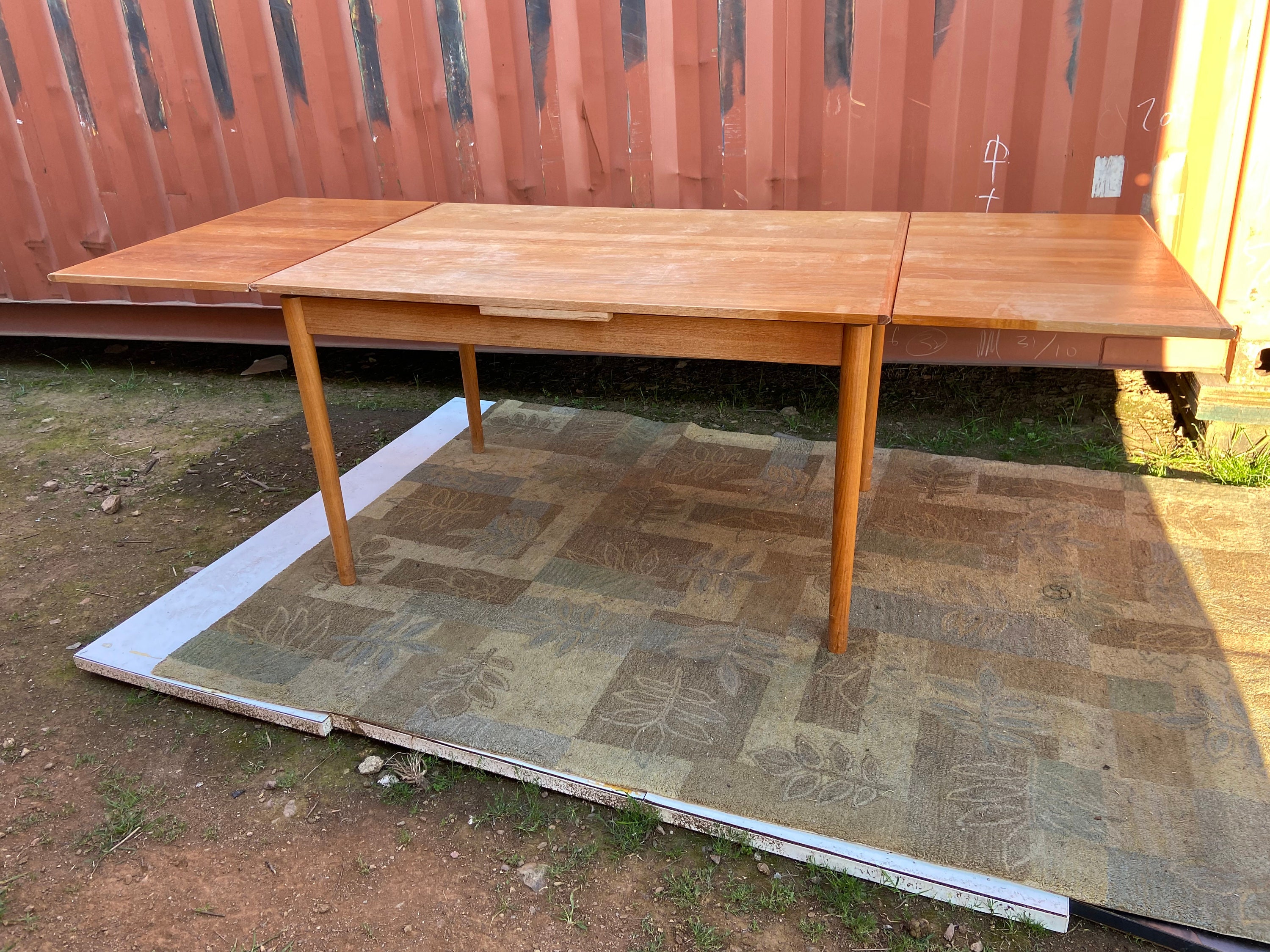 Ansager mobler mid century modern teak Danish table needs restoration