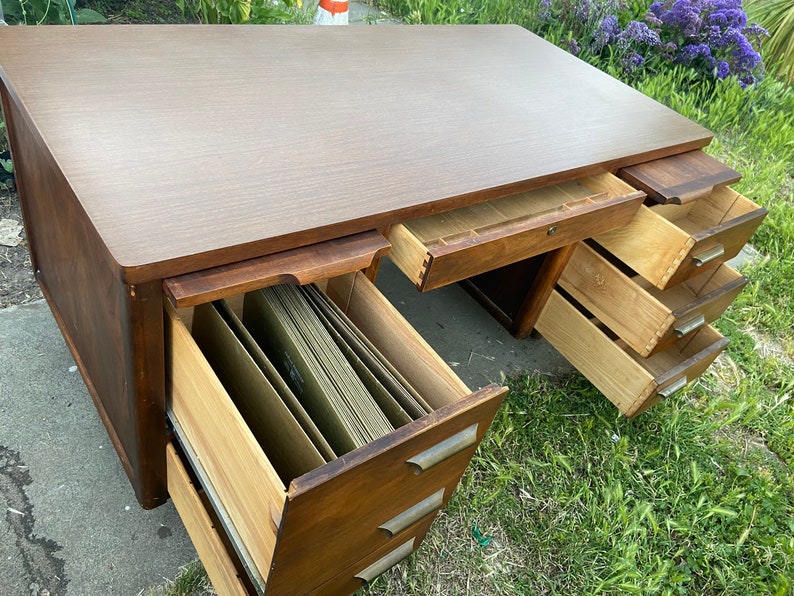 Jofco Louisiana Furniture Vintage Mid Century Modern Desk Etsy