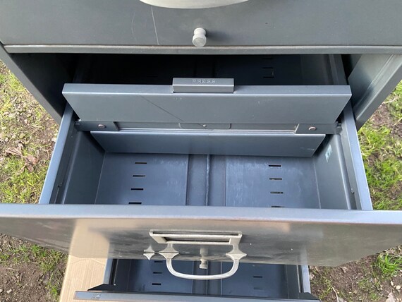 Vintage Cole Steel Metal File Index Card Storage Cabinet - Etsy