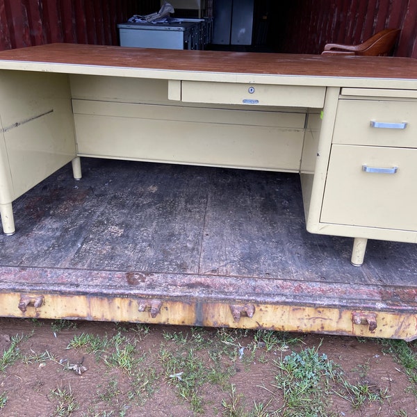 McDowell and Craig vintage metal tanker desk