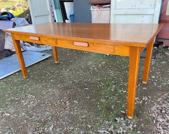 American Vintage Oak Library Teachers Arts & Crafts Hoosier Desks Furniture