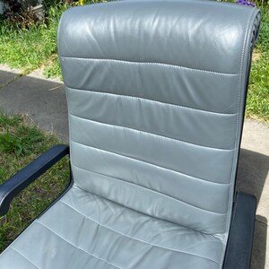 vintage Richard sapper knoll management grey leather chair image 5