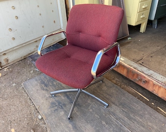 vintage steelcase 454 desk chrome swivel chair