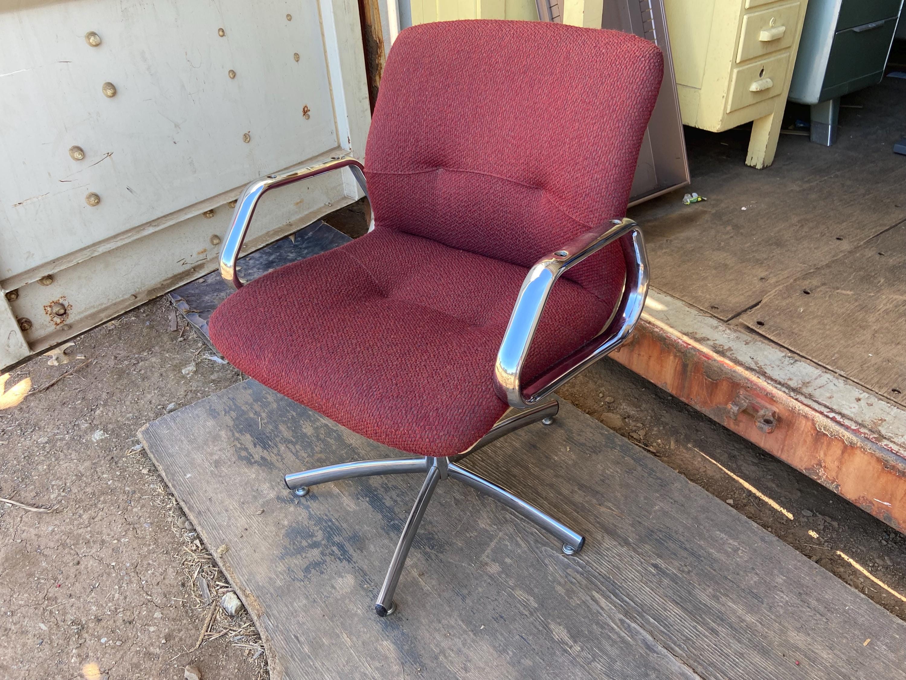 oly life OlyMall テラポット　中古品 Vintage Steelcase 454 Desk Chrome Swivel Chair - Etsy