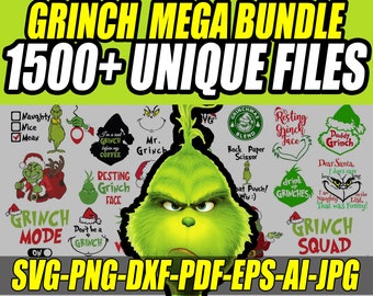 Download Christmas Svg Bundle Grinch Svg Grinch Face Svg Grinch Etsy