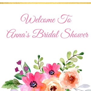Bridal Shower Welcome Sign