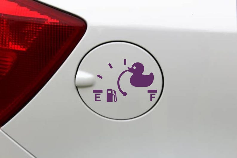 Rubber Duck Fuel Gauge Car Decal - Fighting Empty - Vinyl Decal for anything that uses fuel or electricity to run. image 6