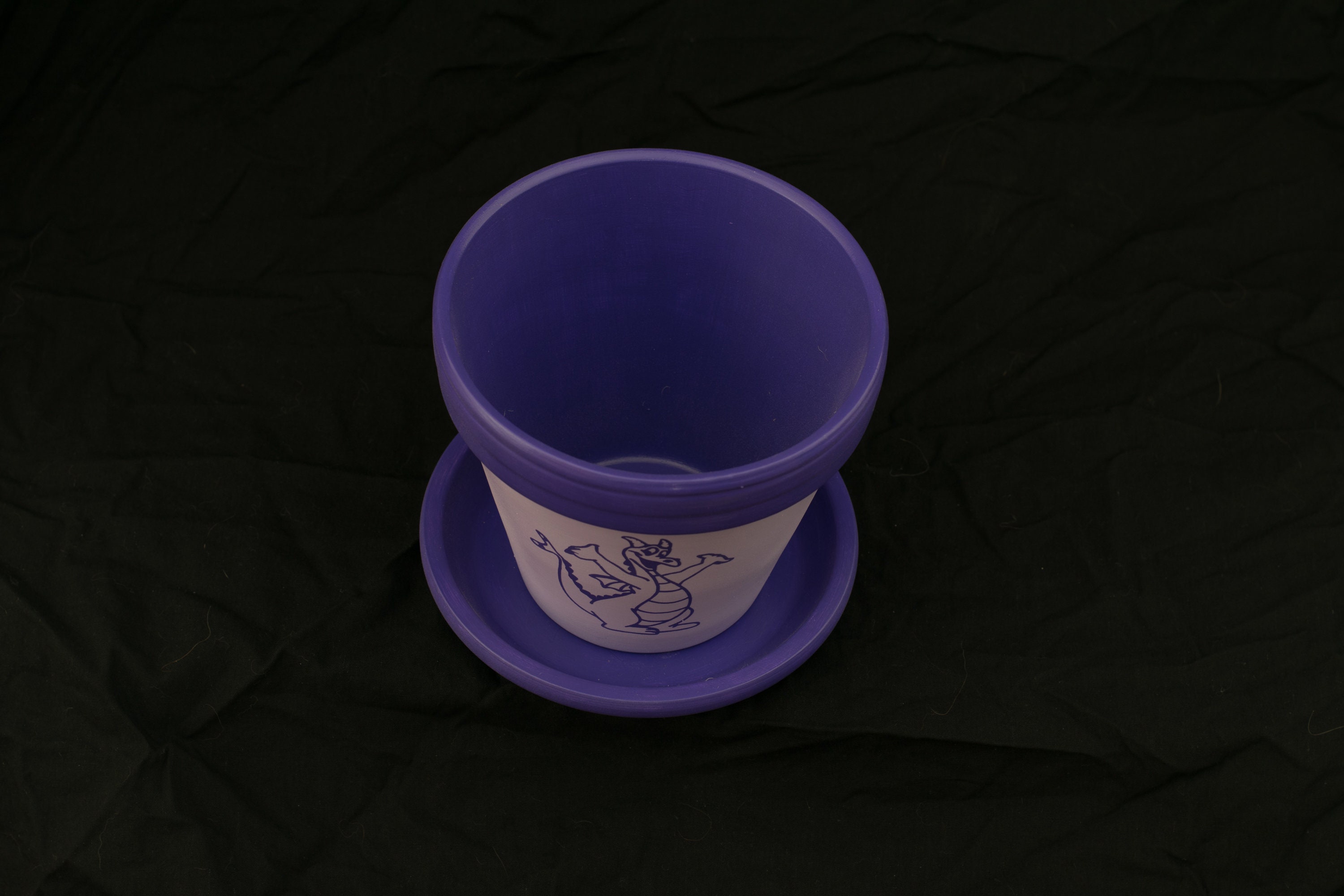 Figment Flower Pot Hand Painted Terracotta Planter 6 Inch Etsy