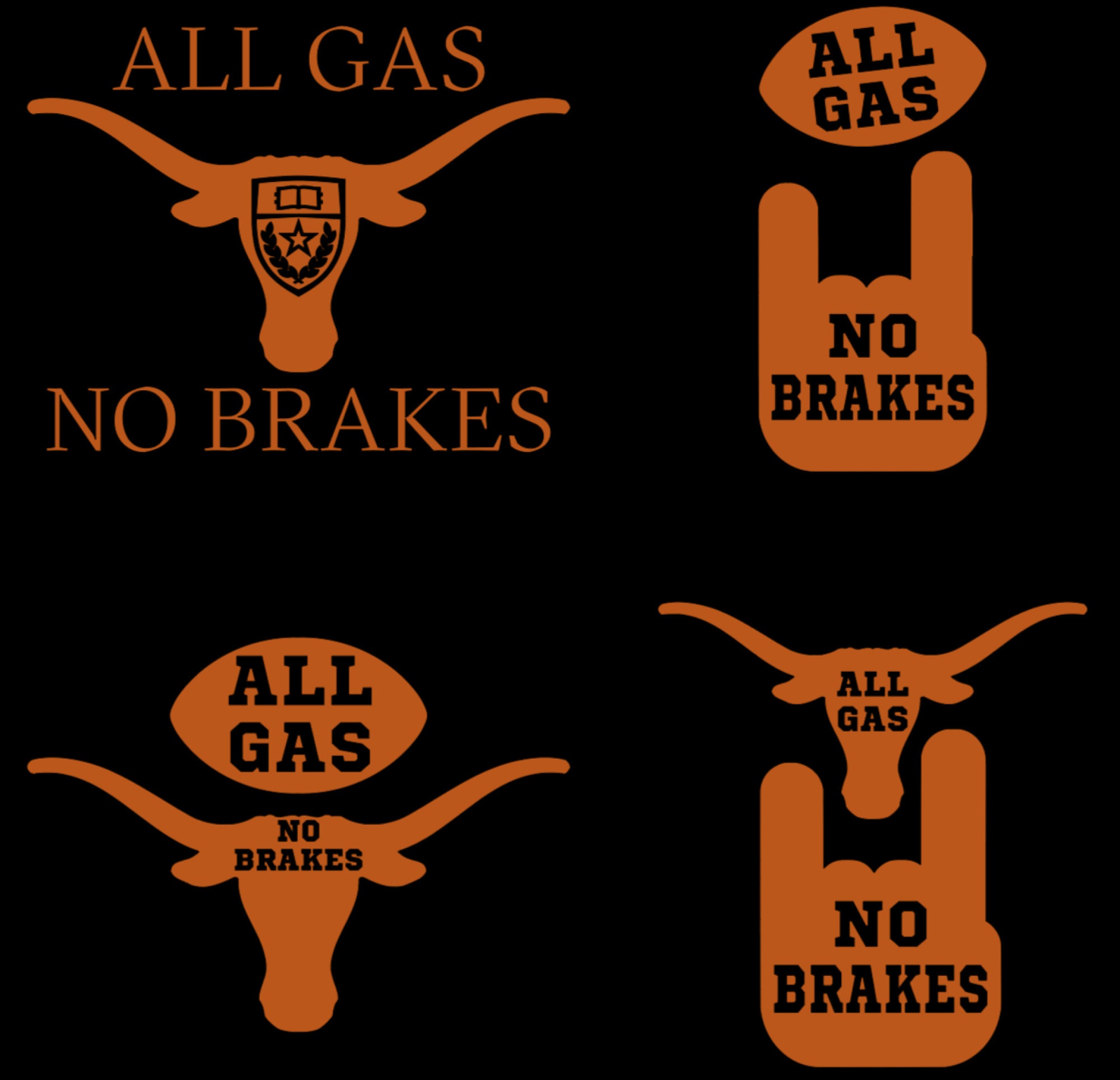 All Gas No Brakes Digital Files. Png Dxf and Layered SVG Etsy