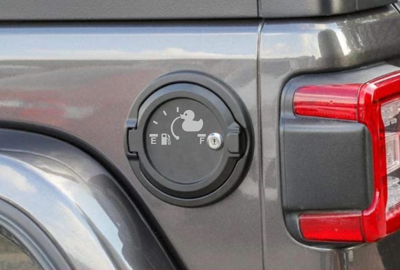 Rubber Duck Fuel Gauge Car Decal - Fighting Empty - Vinyl Decal for anything that uses fuel or electricity to run. image 4