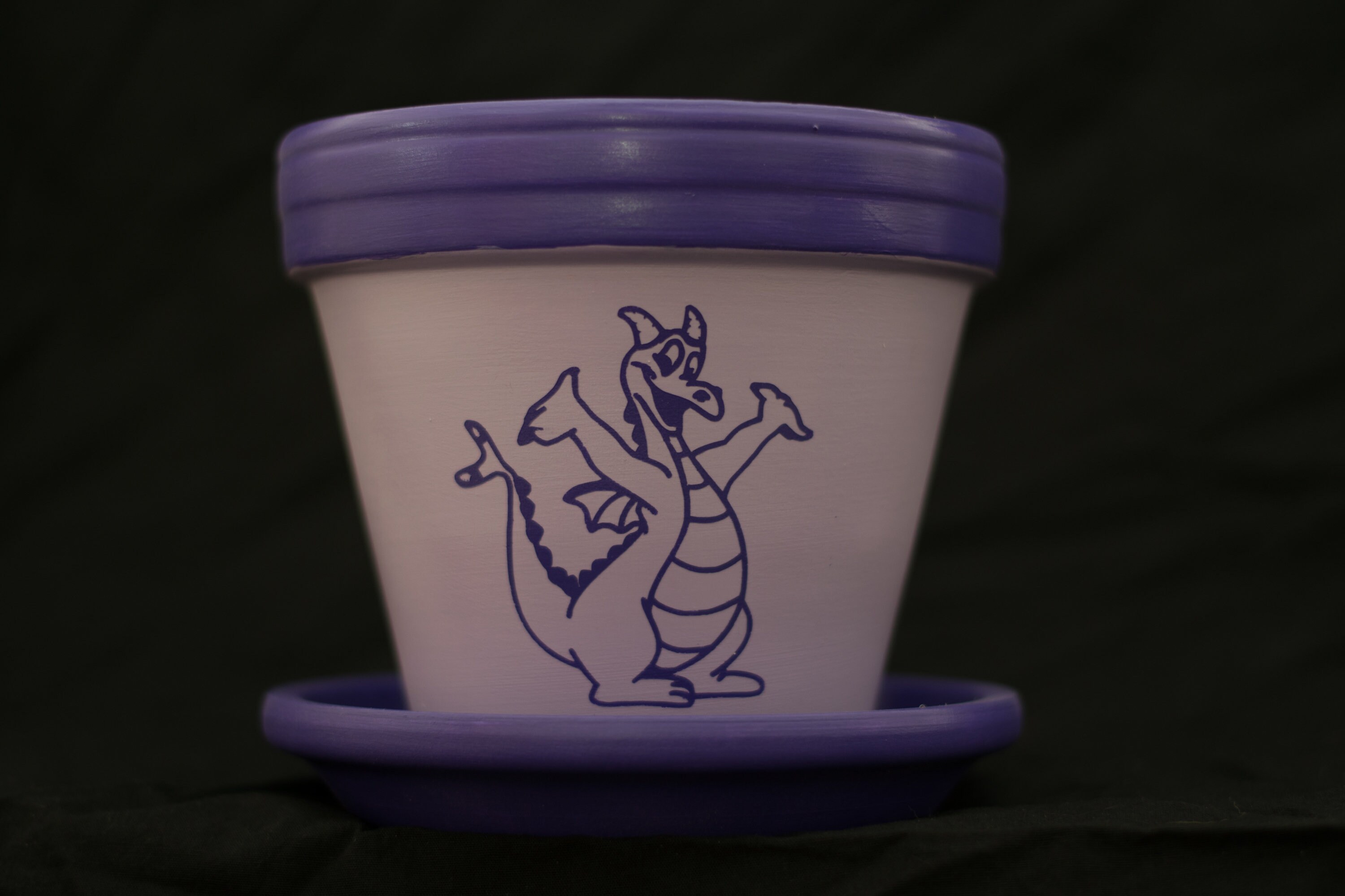 Figment Flower Pot Hand Painted Terracotta Planter 6 Inch Etsy