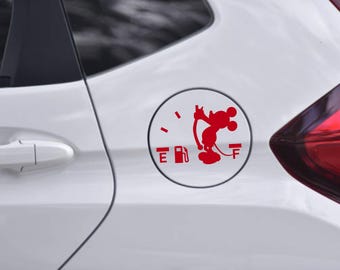 Mouse Fuel Gauge Car Decal - Fighting Empty - Vinyl Decal for anything that uses fuel or electricity to run.