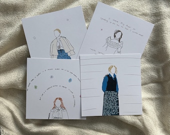 Little Women by Greta Gerwig - poetry art prints (Jo March, Meg March, Beth March and Amy March)
