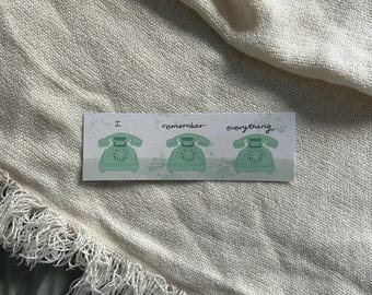 Call me by your name bookmark - "I remember everything."