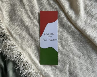 Free Palestine bookmark