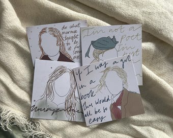 Little Women by Greta Gerwig - art prints (Jo March, Meg March, Beth March and Amy March)