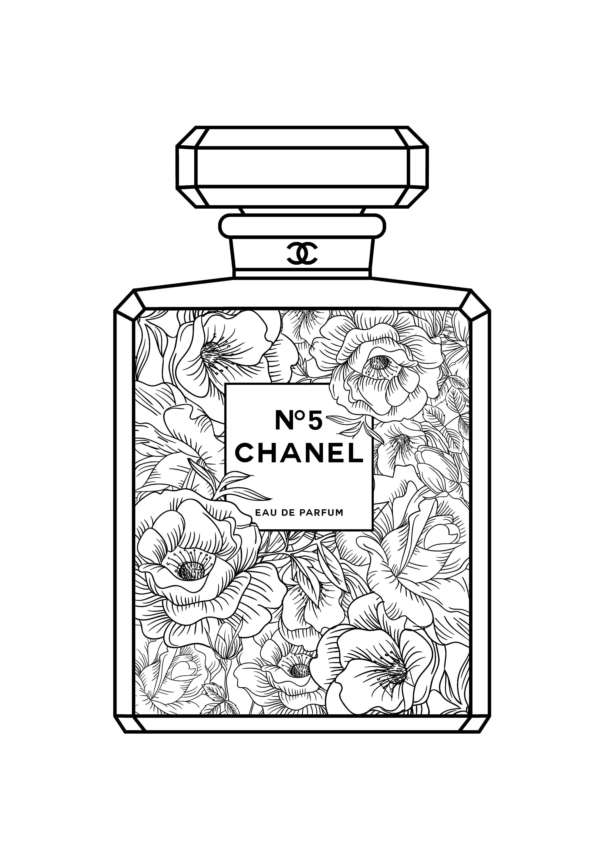 Printable Chanel Perfume Bottle