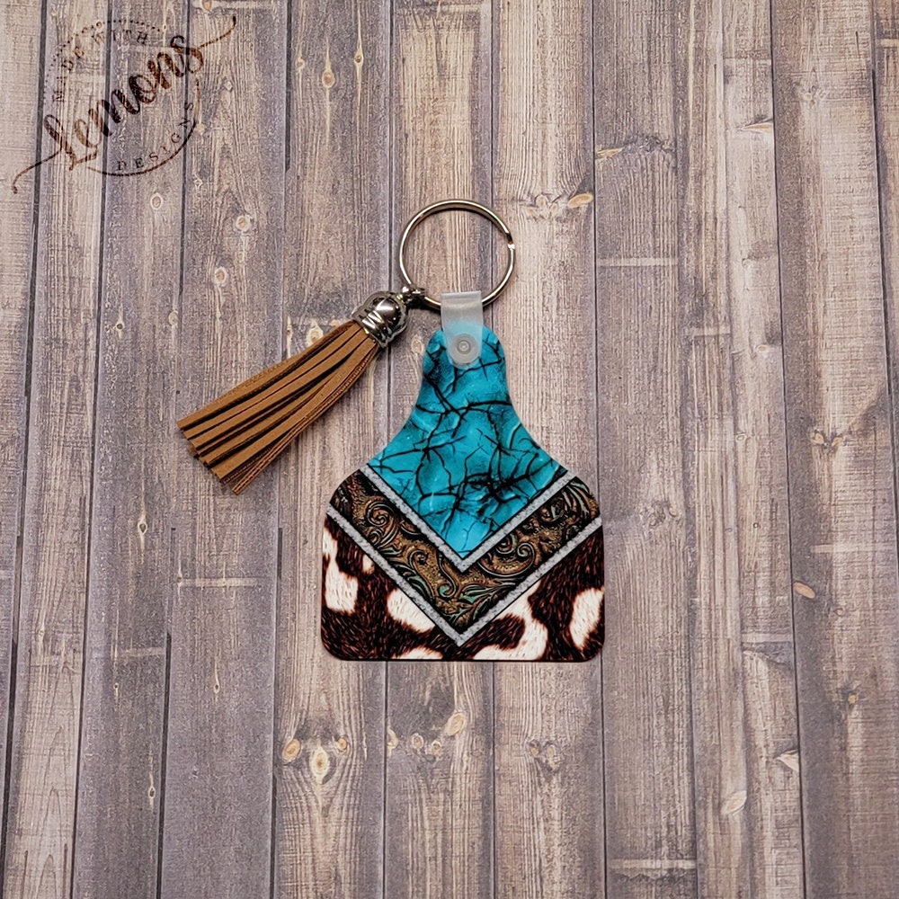 Cow tag deals keychain wholesale