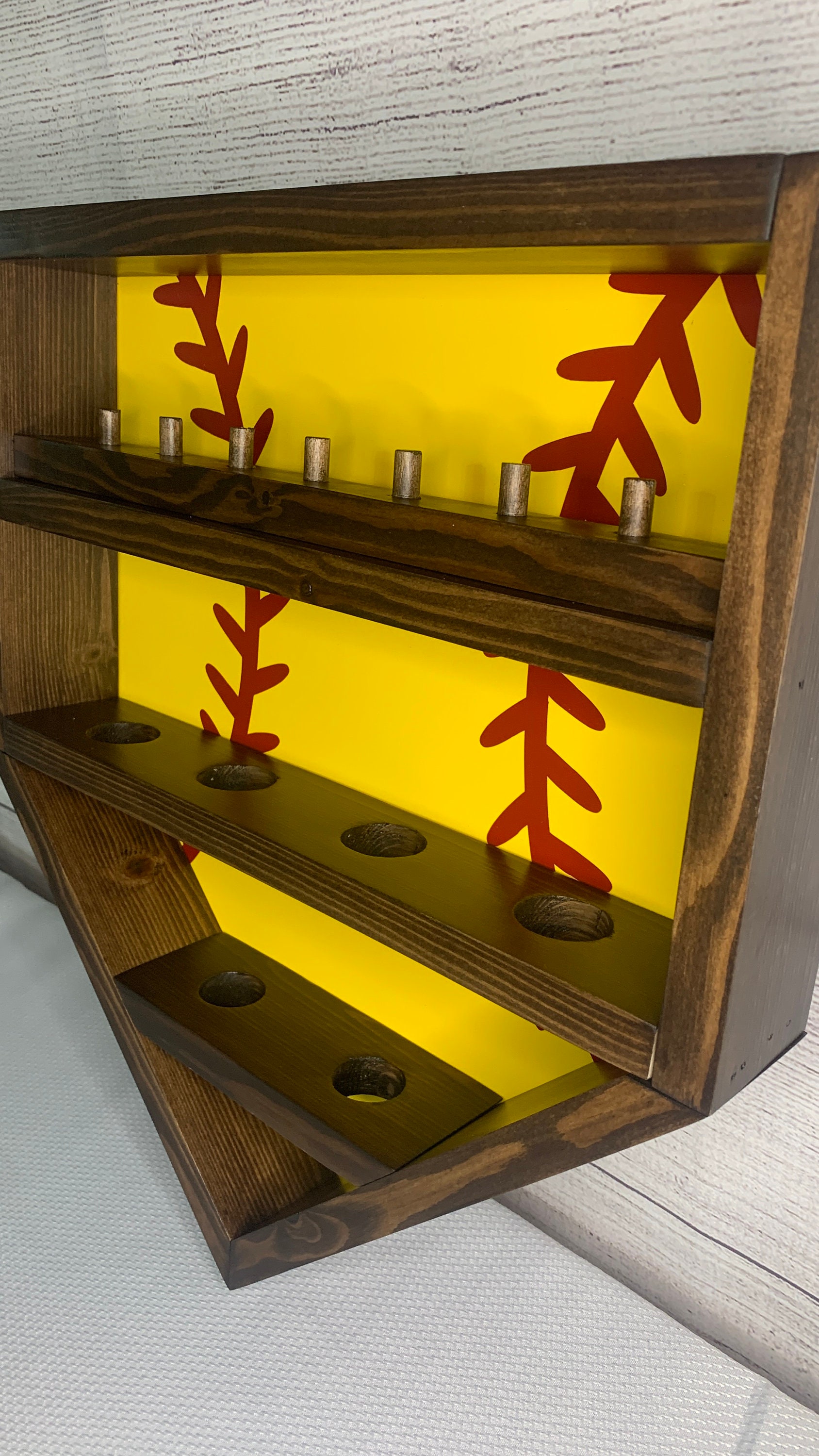 Softball Ring Holder Display Sports Awards Shelf Custom Etsy