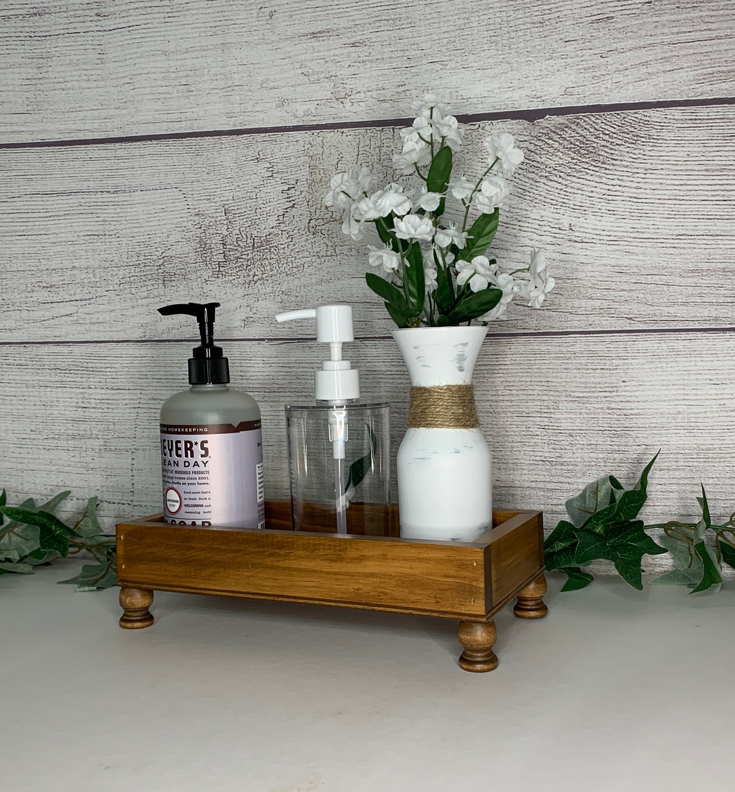 Farmhouse Sink Caddy Rustic Farmhouse Riser Caddy Pedestal Etsy