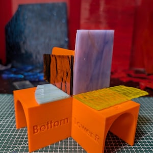 Lödspinner för bord i färgat glas, 6-sidig spinner för färgat glas