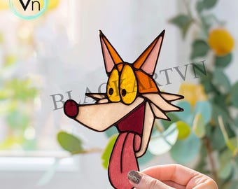 Digital Download Wolf Stained Glass Pattern,Modern Suncatcher,Diy Stained Glass,Easy art