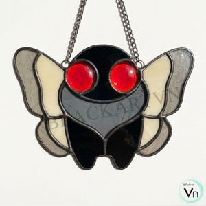 Digital Download Mothman Stained Glass Pattern,Modern Suncatcher,Diy Stained Glass,Easy art