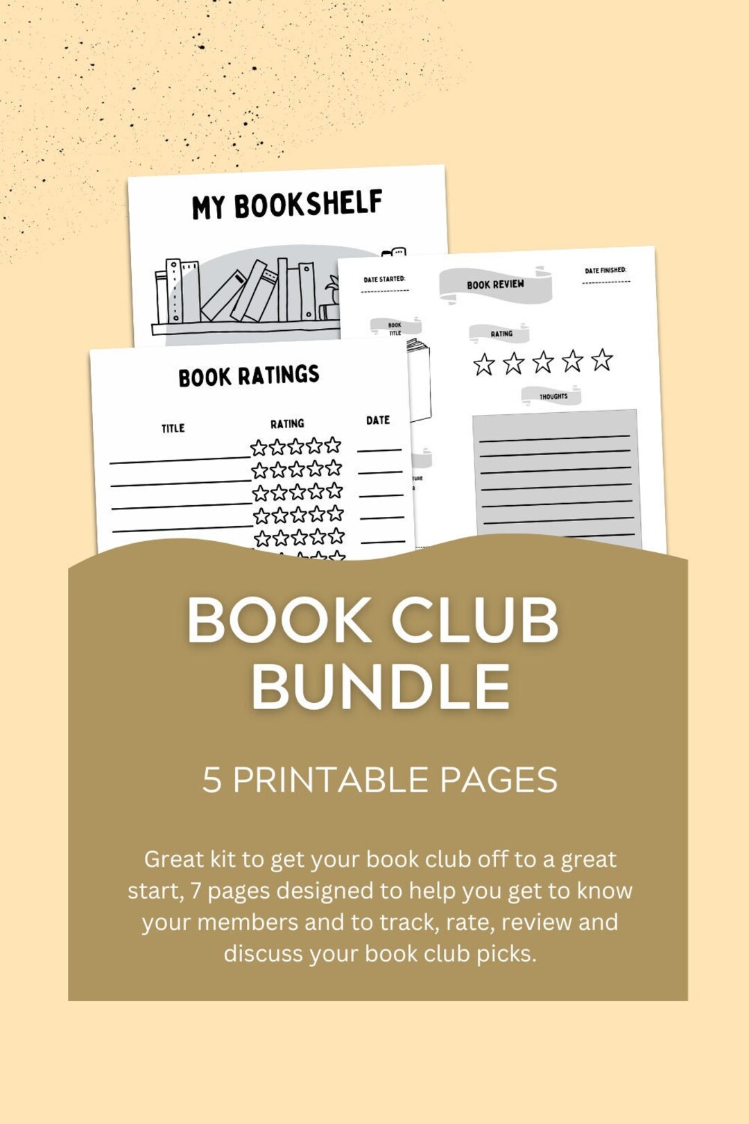 Printable Book Club Bundle Book Club Starter Kit Book Club Questions ...