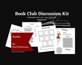 Scythe Book Club Essentials: Printable Discussion Questions, Notes & Charming Bookmarks, and more